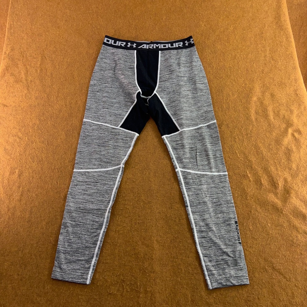 Under Armour Mens Medium Grey Space Dye HeatGear Compression Leggings